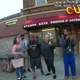 This May 25, 2020, file image from a police body camera shows bystanders including Charles McMillan, center left in light colored shorts, Christopher Martin center in gray, Donald Williams, center in black, Genevieve Hansen, fourth from right filming, Darnella Frazier, third from right filming, as former Minneapolis police officer Derek Chauvin was recorded pressing his knee on George Floyd’s neck for several minutes in Minneapolis.